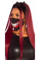 Trendy wasbaar gezicht mond masker met print zwart